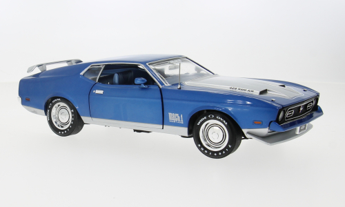 Ford Mustang Mach 1 blau Auto World 1:18