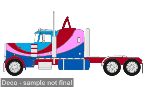 Peterbilt 359 blau IXO America 1:64