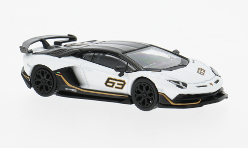 Lamborghini Aventador SVJ  weiss Mini GT 1:64