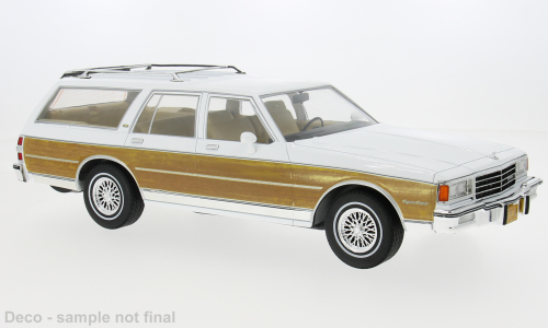 MCG Chevrolet Caprice Estate Wagon, weiss/Dekor 1985, 1:18